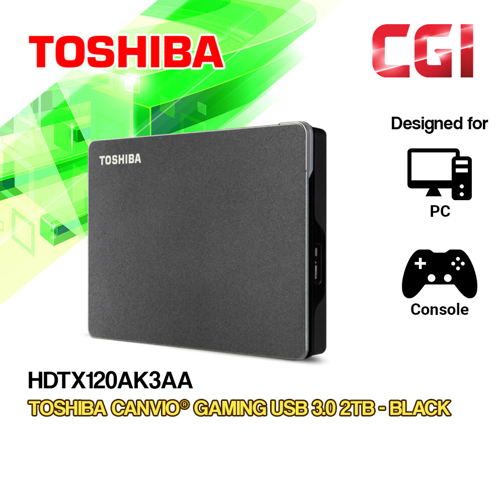 Toshiba 2TB Canvio Gaming USB 3.0 Portable Hard Drive - Black (HDTX120AK3AA)