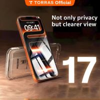 2-Pack TORRAS Invisible Edge Tempered Glass Screen Protector for iPhone 17/16/15/14/13/12 Pro Max Ultra Clear＆Privacy