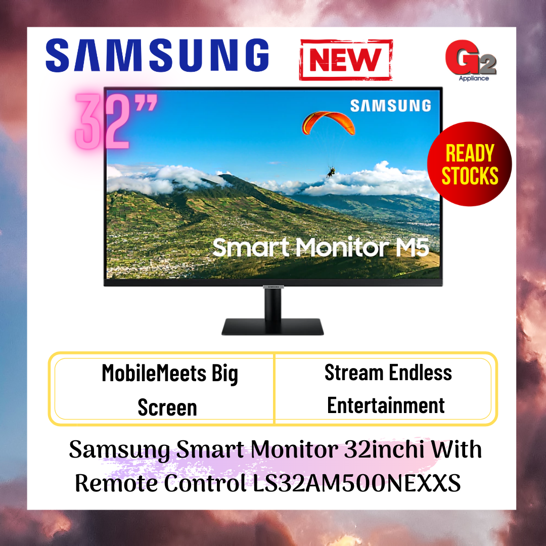 Samsung Smart Monitor 27"/ 32" With Remote Control LS27AM500NEXXS / LS32AM500NEXXS - Samsung Malaysia Warranty