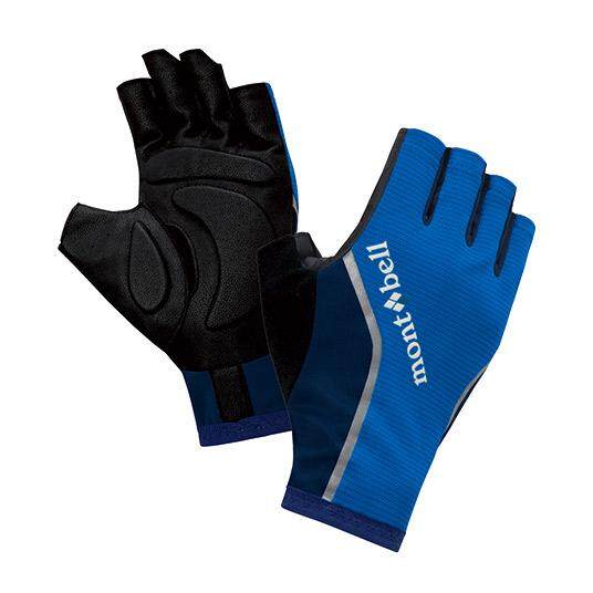 Montbell Cycool Fingerless Gloves  Size S  Color:Primary Blue