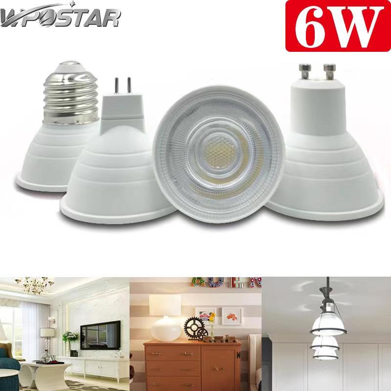 LED COB Spotlight E27 E14 GU10 MR16 6W Dimmable LED Bulb 220V 230V 240V Aluminum High Quality Super Bright led Bulb