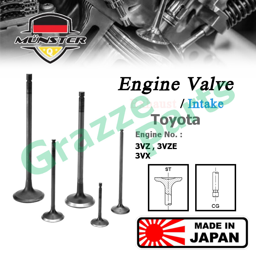 (4pc) Münster Engine Valve Intake Inlet (42.0mm) 13711-65010 for Toyota Camry 4Runner VZN100 VZN130 