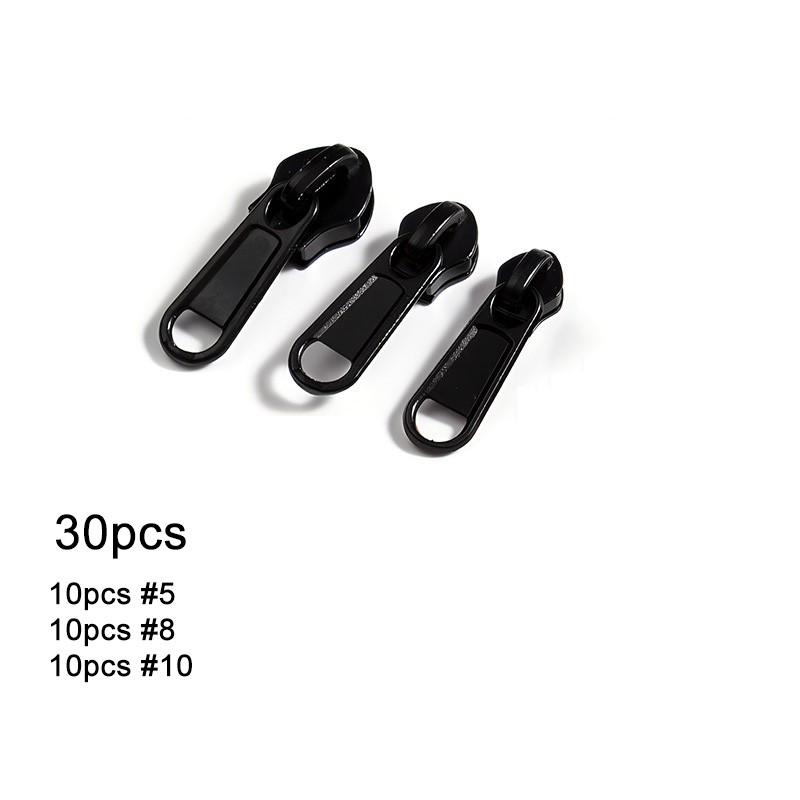 30pcs 4 Sizes Universal Fix Zipper Repair Kit For Nylon Zip Bag Suitcase Fasten Zips Replacement Kepala Zip