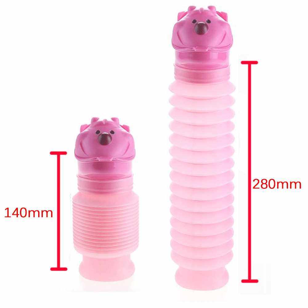 Best Selling Portable Kids Urinal Travel Outdoor Camping Use Car Potty Bottle Mini Size Compact Cute Toilet (Pink)