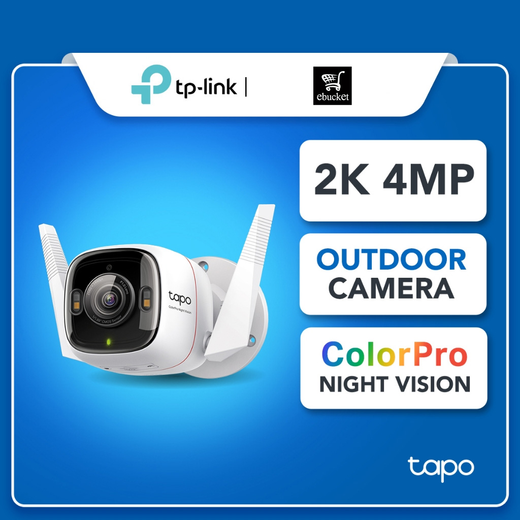 【SIRIM】TP-LinkTapo C325WB Outdoor 2K QHD 4MP Color Pro Night Vision IP CCTV Camera IP66 Weatherproof