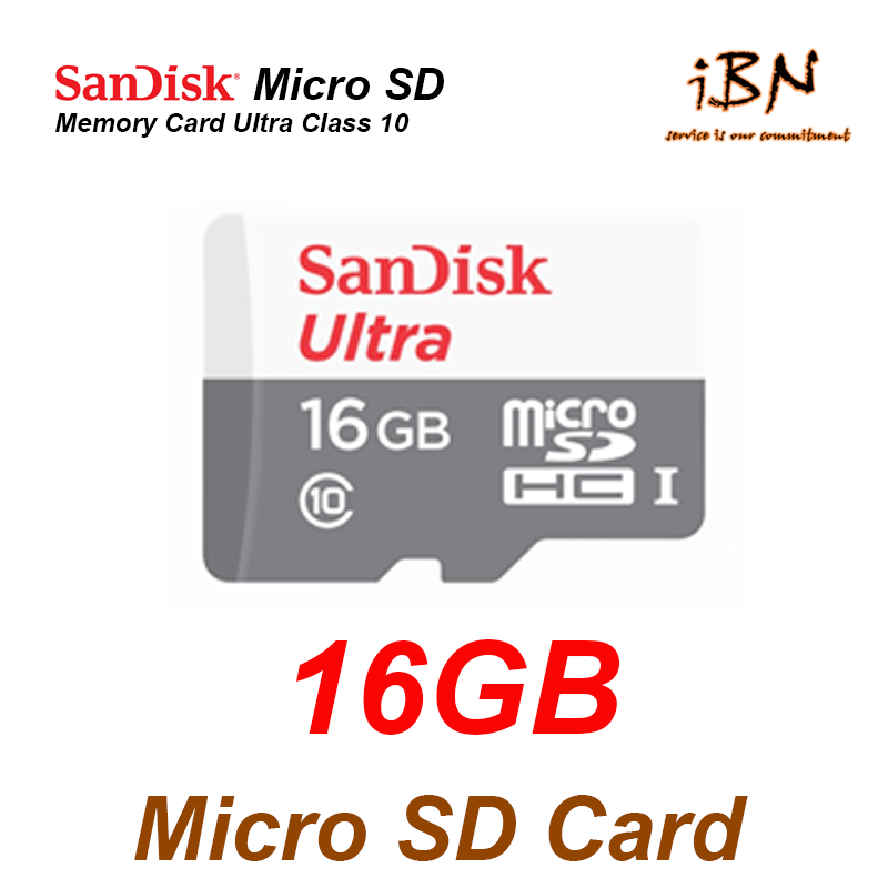 SanDisk Micro SD Memory Card Ultra Class 10 (16GB/32GB/64GB/128GB) max. R:100MB/s