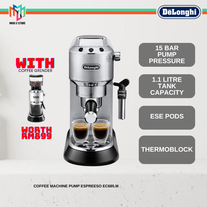 Dedica Ec685 Delonghi Dedica Pressure Manual Espresso Coffee Maker