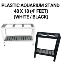 PLASTIC AQUARIUM STAND  48 X 18 (4″ FEET) (WHITE / BLACK) - RAK AKUARIUM Fish Tank Aquarium Stand  鱼缸水族箱支架  Pendirian Akuarium Tangki Ikan