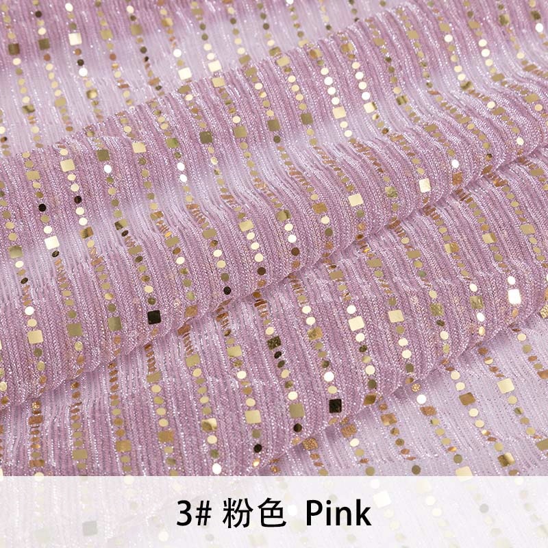 Sequin Fabric Material Sari Crepe Mesh Lace Glitter Fabrics For Party Dress Fashion Designer Cloth Christmas Decoration 45x150cm/Piece S32