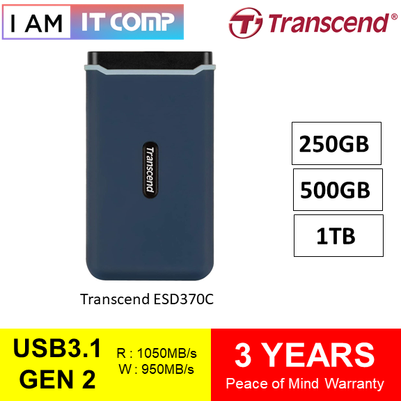 Transcend ESD370C USB 3.1 Gen 2 USB Type-C Portable SSD