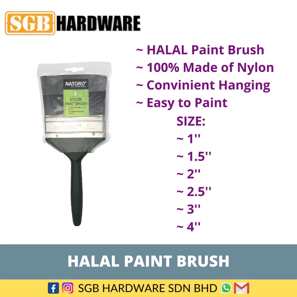 HALAL NIPPON Paint Brush / Berus Halal / HALAL Paint Brush UP