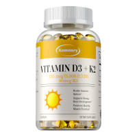 Vitamin D3+K2 5000IU (125 mcg) Immune Support Healthy Muscle Function and Bone Health - Non-GMO  in Organic Extra Virgin Olive Oil (Mini Softgel)