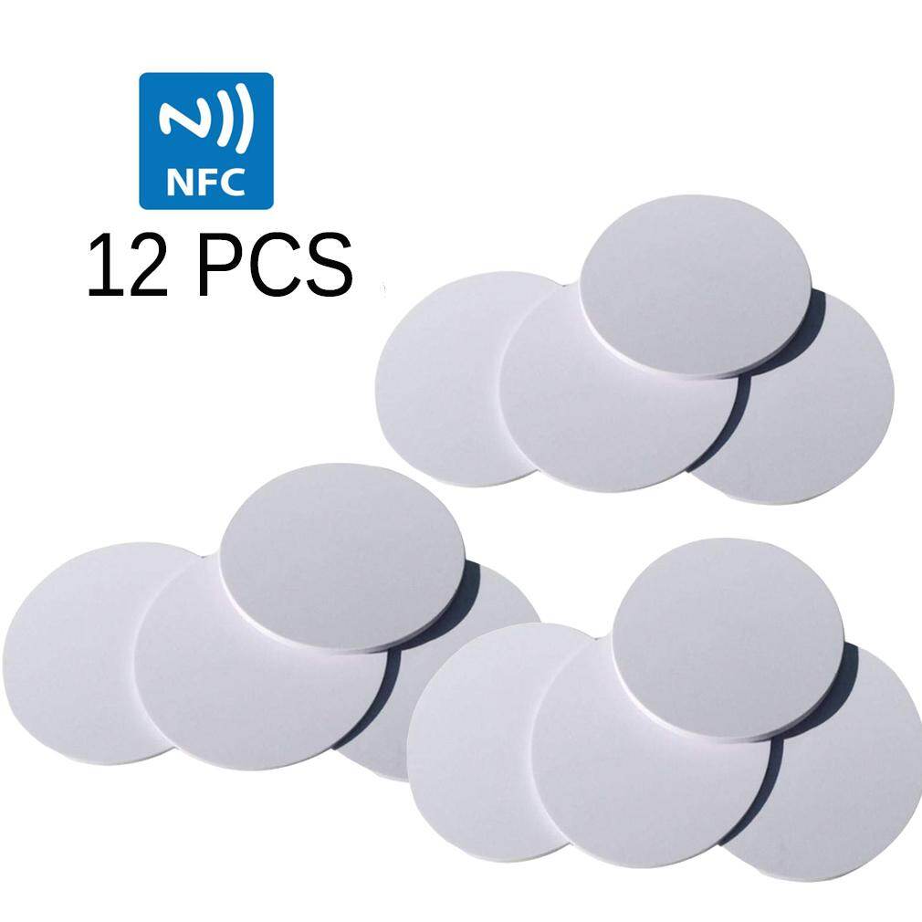 Thẻ NFC Ntag215 12 Gói, Thẻ NFC Đồng Xu PVC Trắng Tương Thích Với Amiibo Và TagMo, Bộ Nhớ 504 Byte, Tương Thích Với Tất Cả Các Thiết Bị Và Điện Thoại Di Động Hỗ Trợ NFC