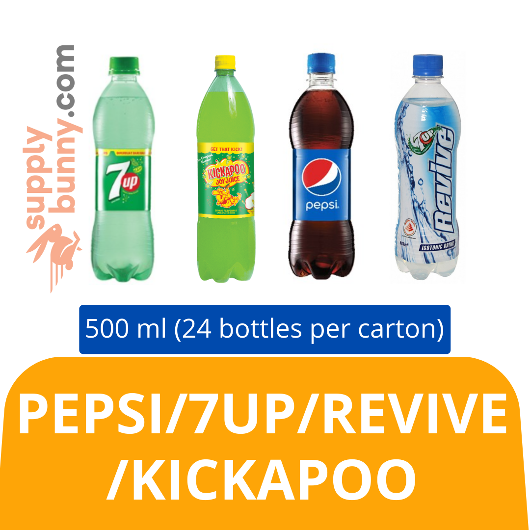 Pepsi/7up/Revive/Kickapoo (500ml X 24 bottles) (sold per carton) 百事/七喜/力威/吉家寶 PJ Grocer Pemilihan Pepsi/7up/Revive/Kickapoo
