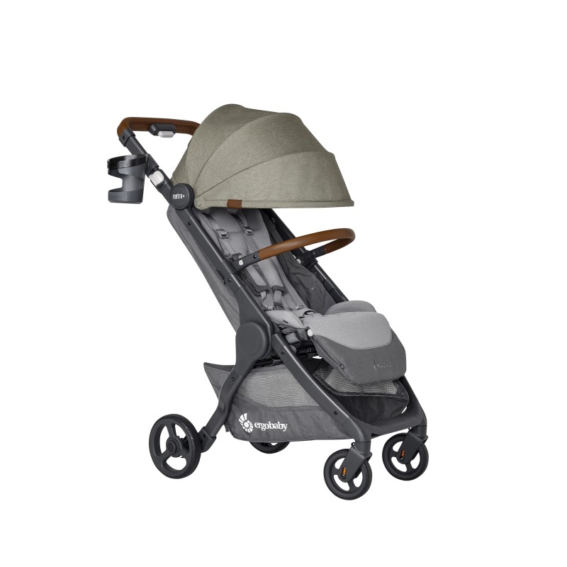 Ergobaby Metro+ Deluxe Lightweight Travel Baby Stroller Newborn Ready Incl. Cup holder Rain Cover Leatherette Support Bar
