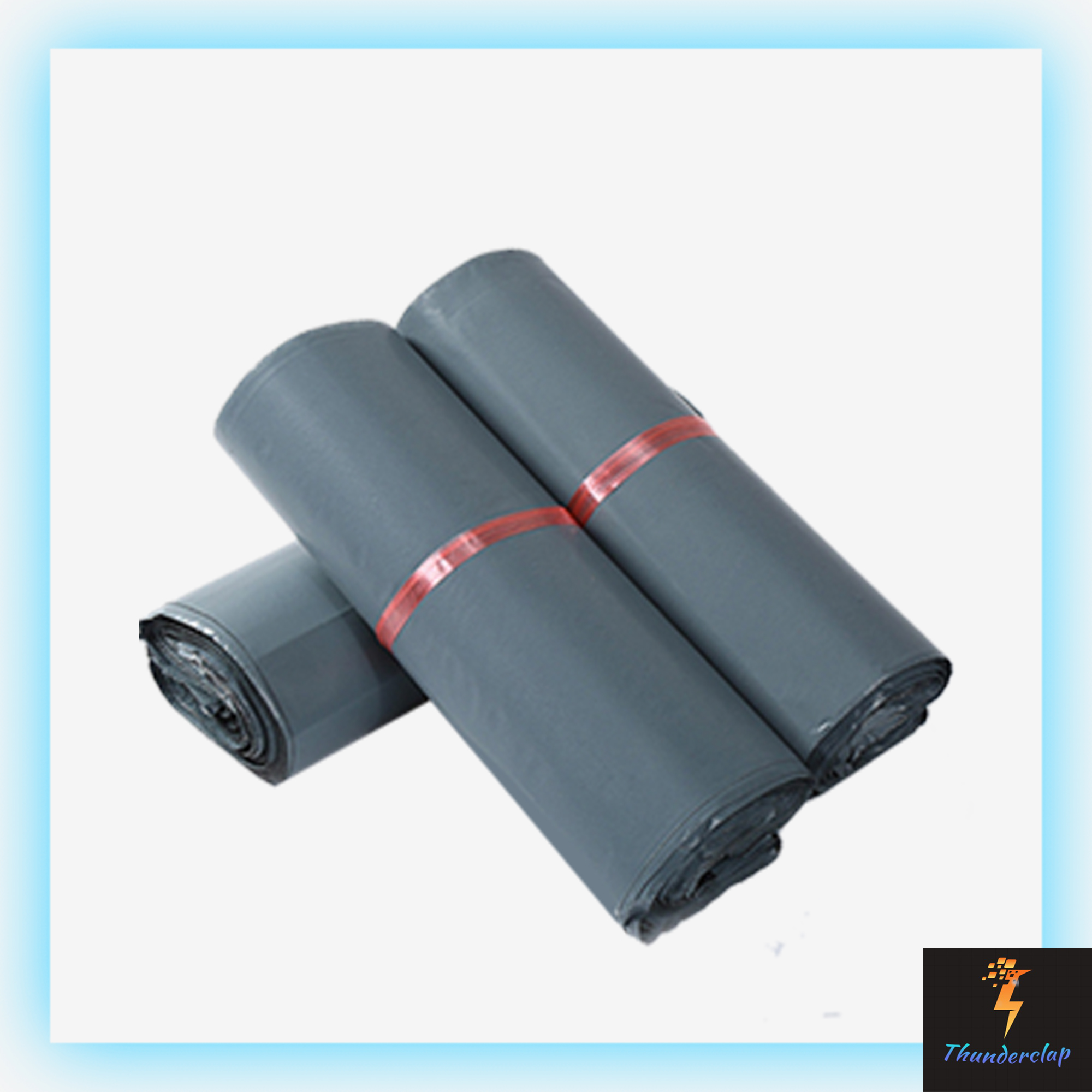 35*45cm [L size] Black Grey White Courier Bag Parcel Bag 100pcs Packaging Shipping Plastic Mailing Flyer Logistic Bag Shipping Bag 快递袋 Beg Kurier hitam kelabu putih thunderclap
