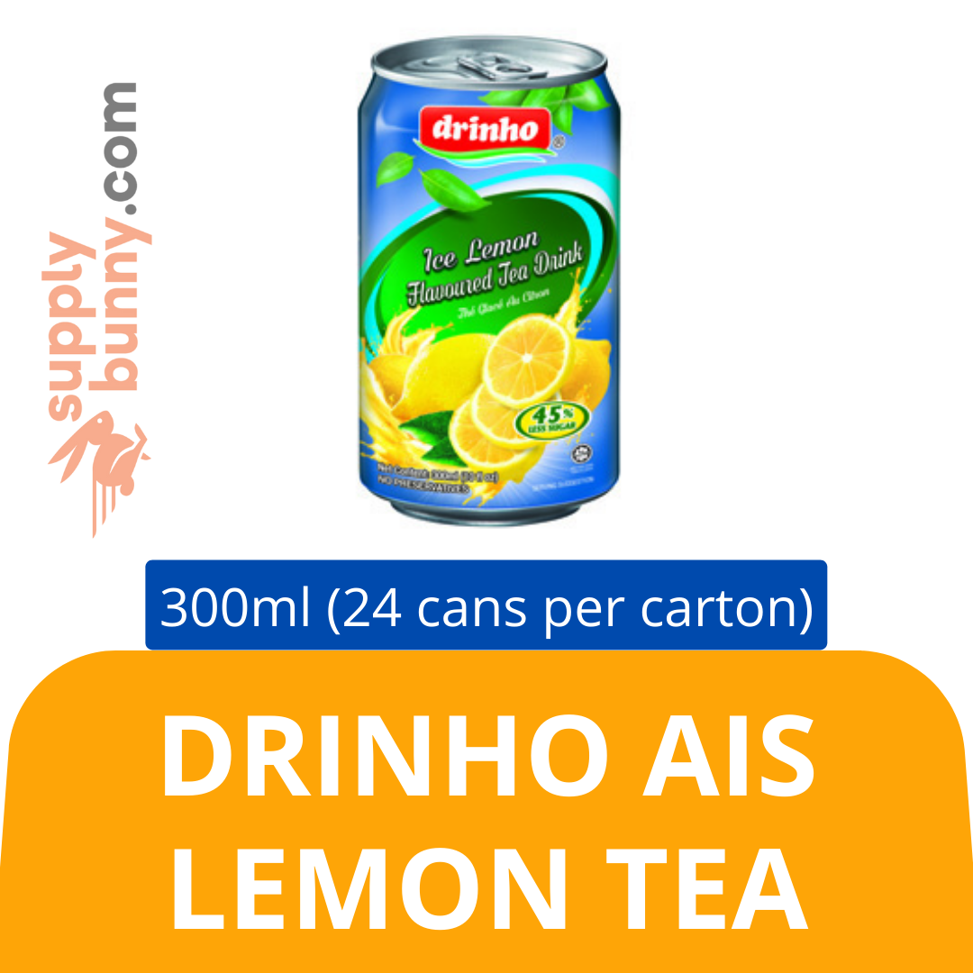 Drinho Can Ais Lemon Teh (300ml X 24 cans) (sold per carton) 顶好罐装柠檬冰茶饮料 PJ Grocer Ais Limau Tin