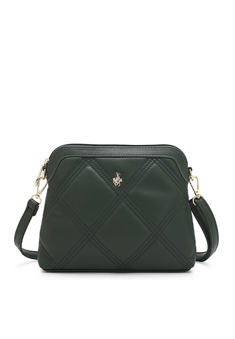 SWISS POLO Ladies Chain Quilted Sling Bag HJN 546-3 GREEN
