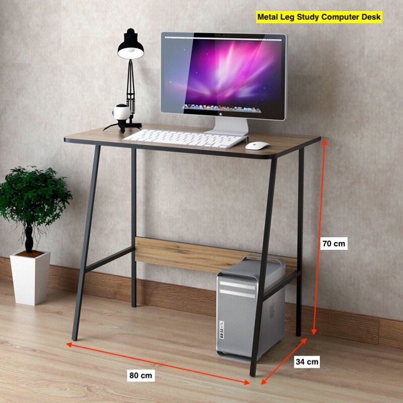 (Made in Malaysia) ROAM ENTERPRISE Study Table Kayu Meja Komputer Belajar Besi Mini Office Desk Work Station office Compact size
