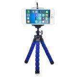 [FREE PHONE HOLDER] New Portable Phone Tripod Camera Holder Tripod Flexible Octopus Tripod Bracket Stand Mount Monopod For Phone & Camera (Blue)