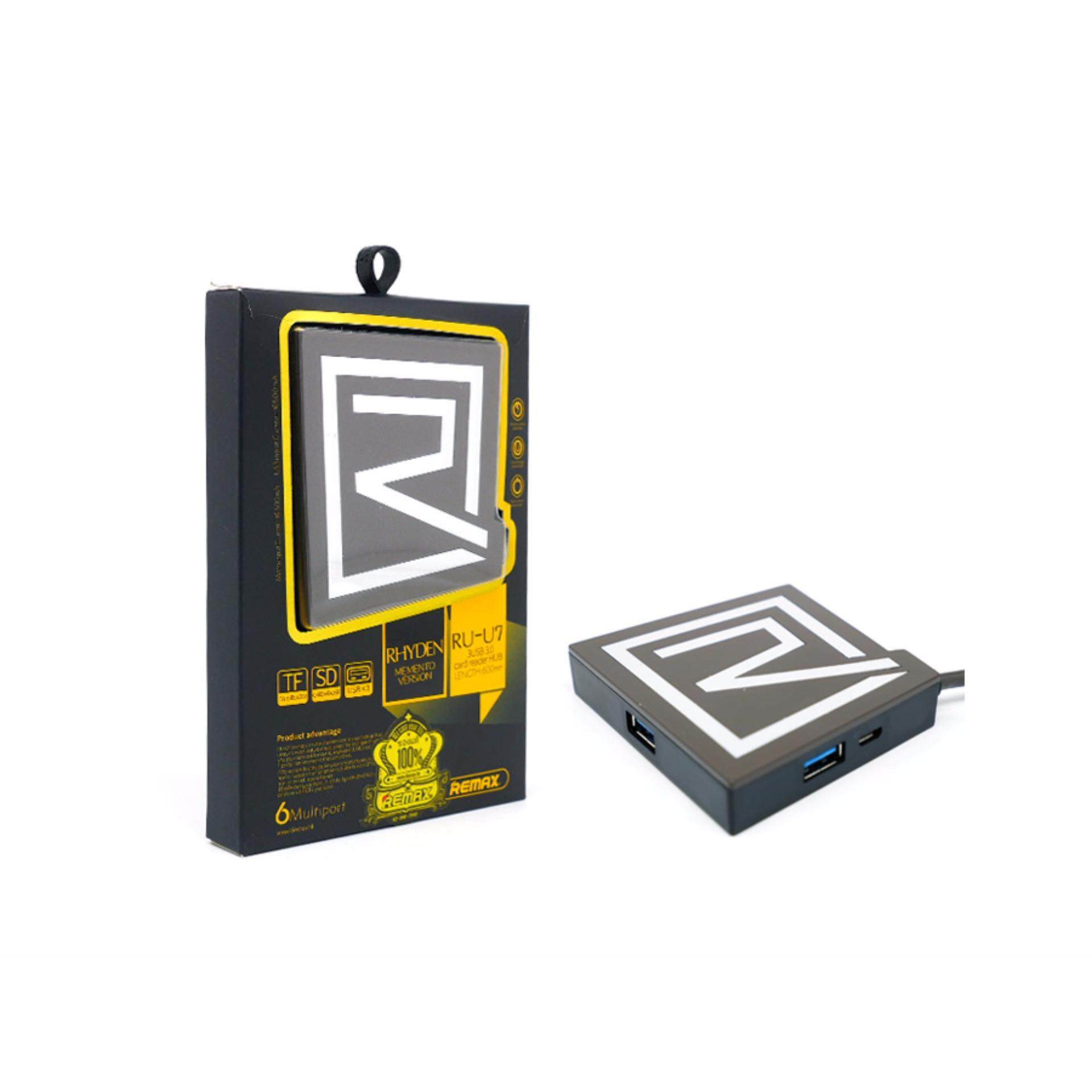[IX] Remax RU-U7 3USB 3.0 Card Reader HUB 600mm (Black)