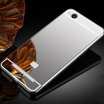 Luxury Plating Mirror Case Aluminum Metal Bumper + Acrylic HardBack Cover for Xiaomi Redmi 4A