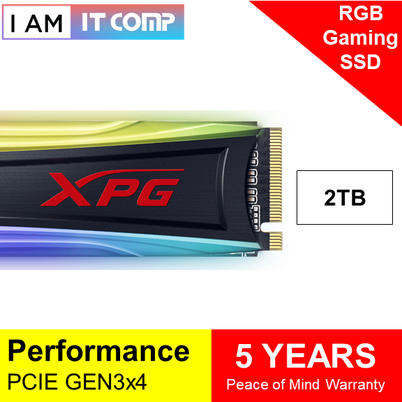 ADATA XPG Spectrix S40G RGB NVMe PCIe M.2 2280 SSD 2TB
