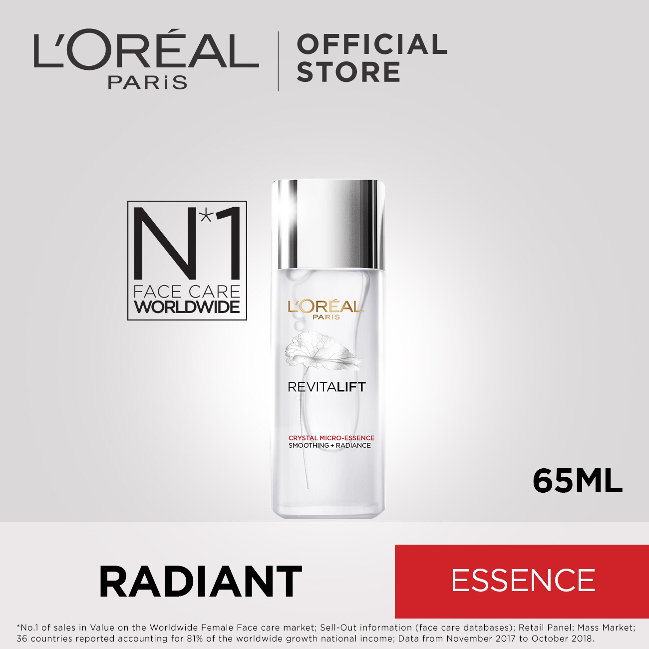 9.9 LOreal Paris Revitalift Crystal Micro Essence 65ml 130ml (Glowing skin Lotion Brightening Essence Loreal Paris)