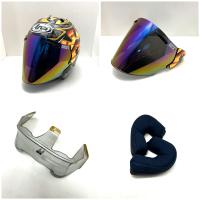 Samurai Gold Version Ram 4 Open Face Helmet Free Spoiler Free Visor Rainbow