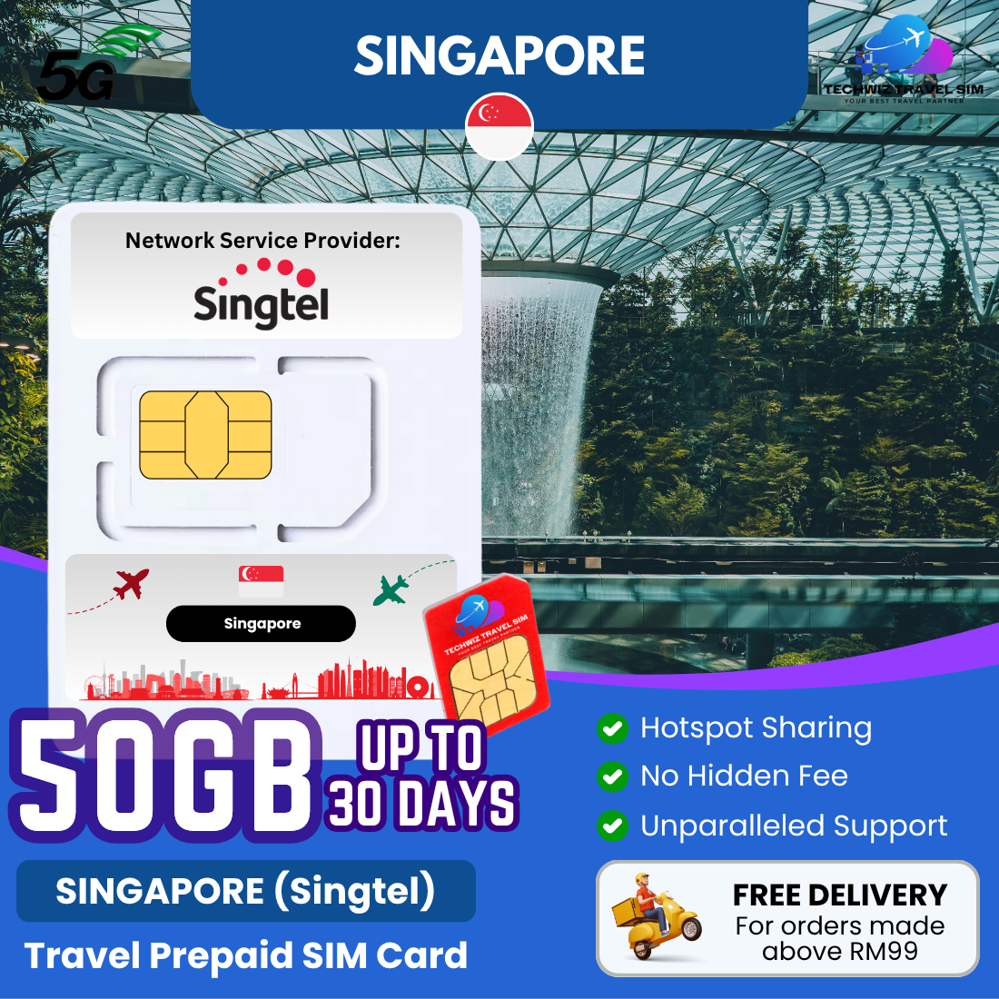【新加坡 Singapore Travel SIM Card】【Singtel Network】【Unlimited】Singapore Travel SIM Card Singapore SIM Card for Singapore Travel SIM for Singapore