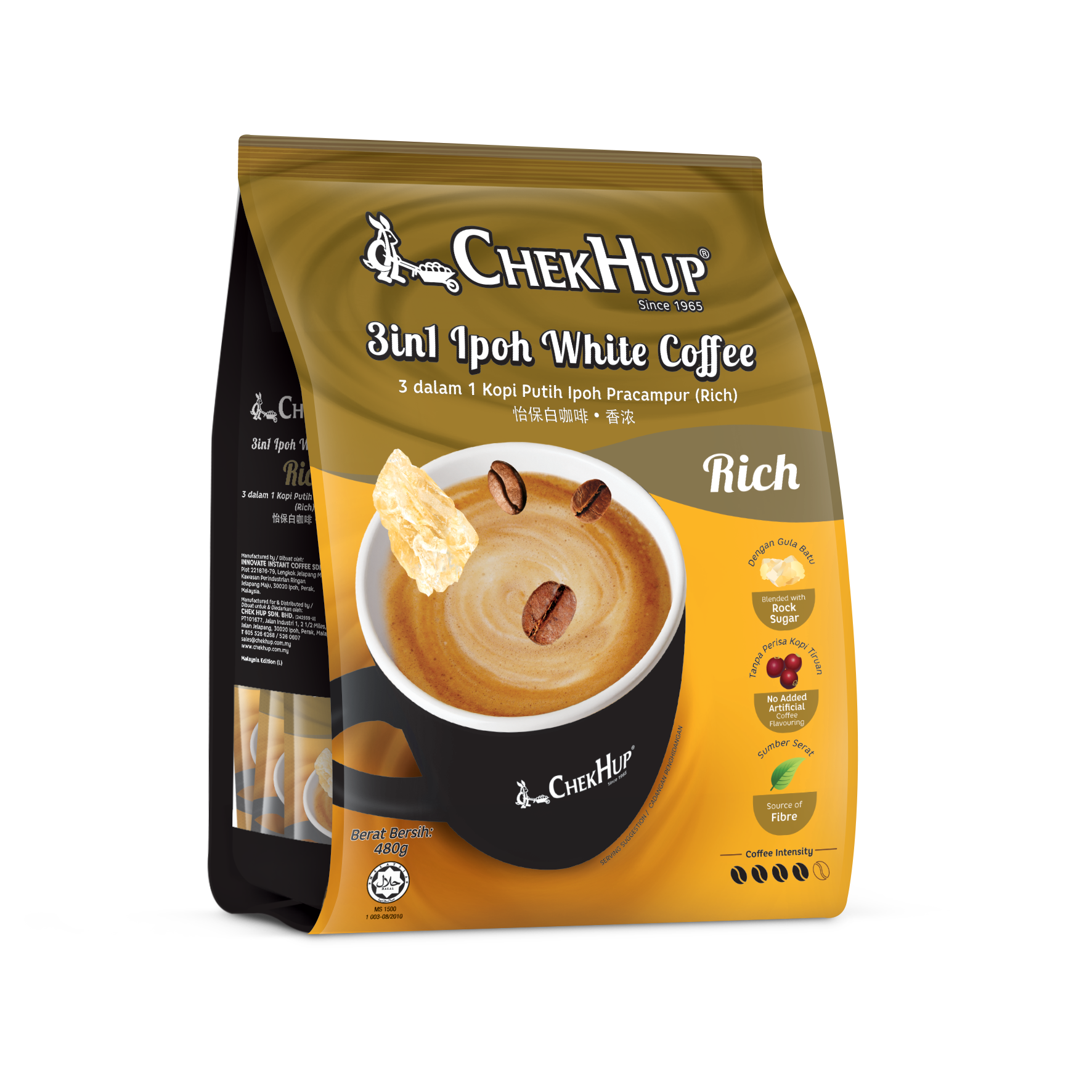 Chek Hup Ipoh White Coffee [Bundle of 3] [Combo set of Original, Rich, and Less Sweet]