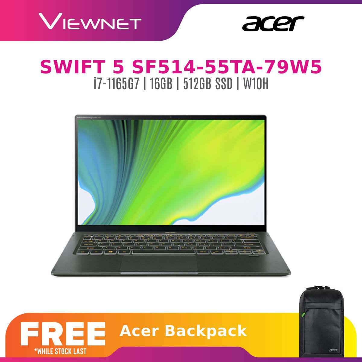 ACER SWIFT 5 SF514-55TA-79W5 LAPTOP (I7-1165G7,16GB,512GB SSD,14