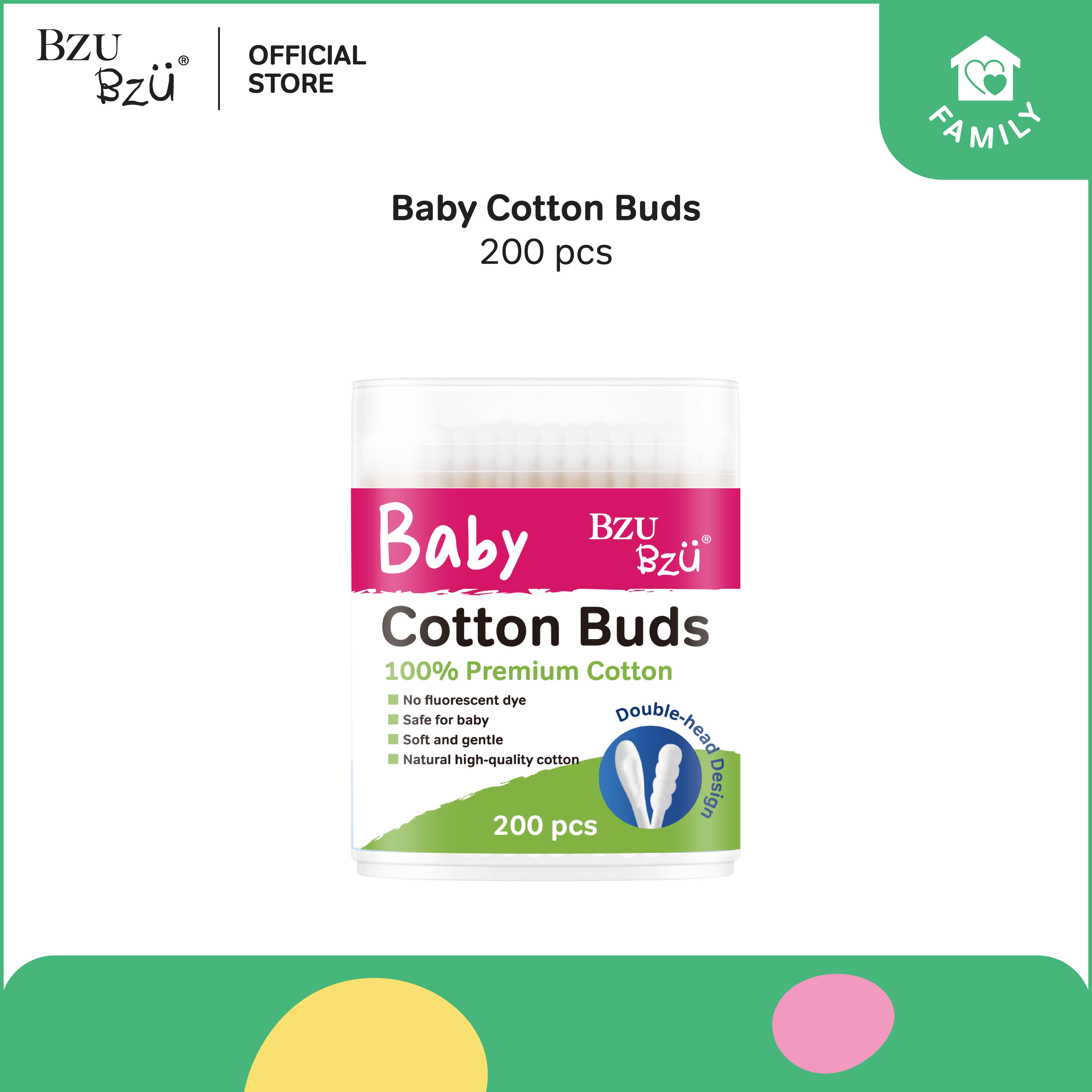BZU BZU Baby Cotton Buds (200 pcs)