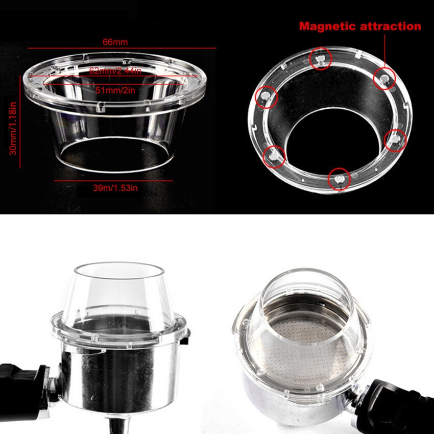 Phễu định lượng espresso 51mm, vòng định lượng cà phê bằng nhôm phù hợp với bộ lọc chân dung rancilio/gaggia máy pha cà phê espresso 58mm