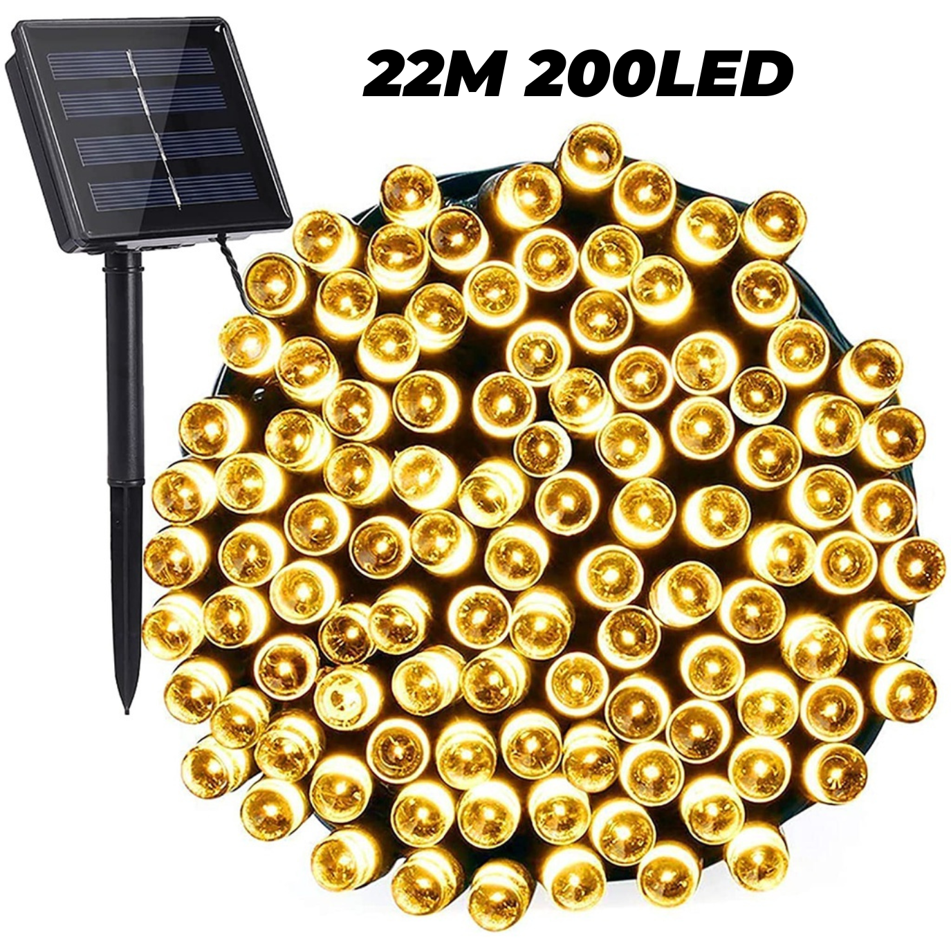 GetGadget⚙ Fairy Light 7M 50LED 12M 100LED 22M 200LED 32M 300LED 8 Mode Outdoor Solar String Lamps Garden Decorative Waterproof
