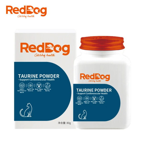 RedDog Taurne Powder cho mèo Cat Taurine tăng cường miễn dịch đặc biệt dinh dưỡng chăm sóc sức khỏe cơ tim 80g