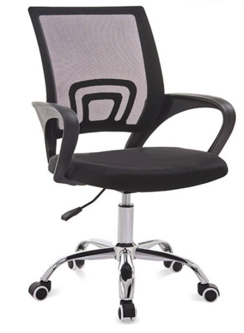 VARIOUS Adjustable Swivel Med-Back Mesh Mix & match Office Chair with Ergonomic Design (BLACK)