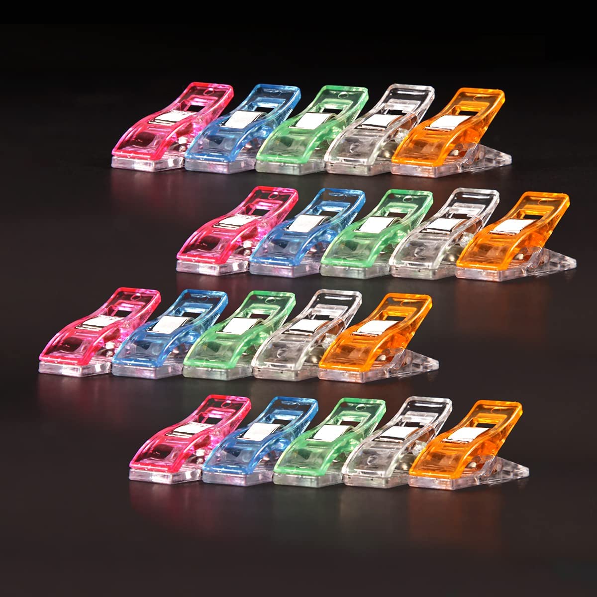 Sewing Clips Plastic Clamps Quilting Crafting Crocheting Knitting Safety Clips Assorted Colors Binding Clips DIY Quilting Sewing Accessories