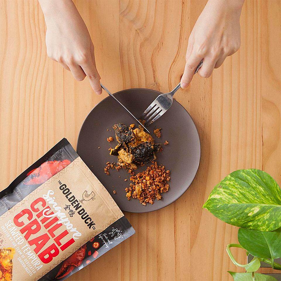 [HALAL] The Golden Duck Chilli Crab Seaweed Tempura (With Real Crab