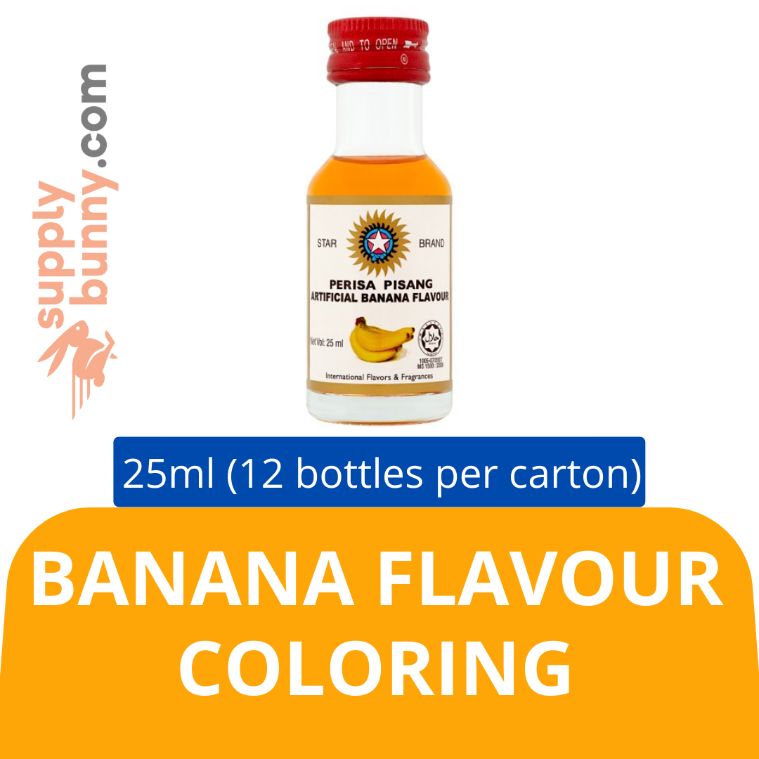 Banana (25ml X 12 bottles) (sold per carton) 食用色素( 香蕉味) PJ Grocer Pewarna Perisa Pisang