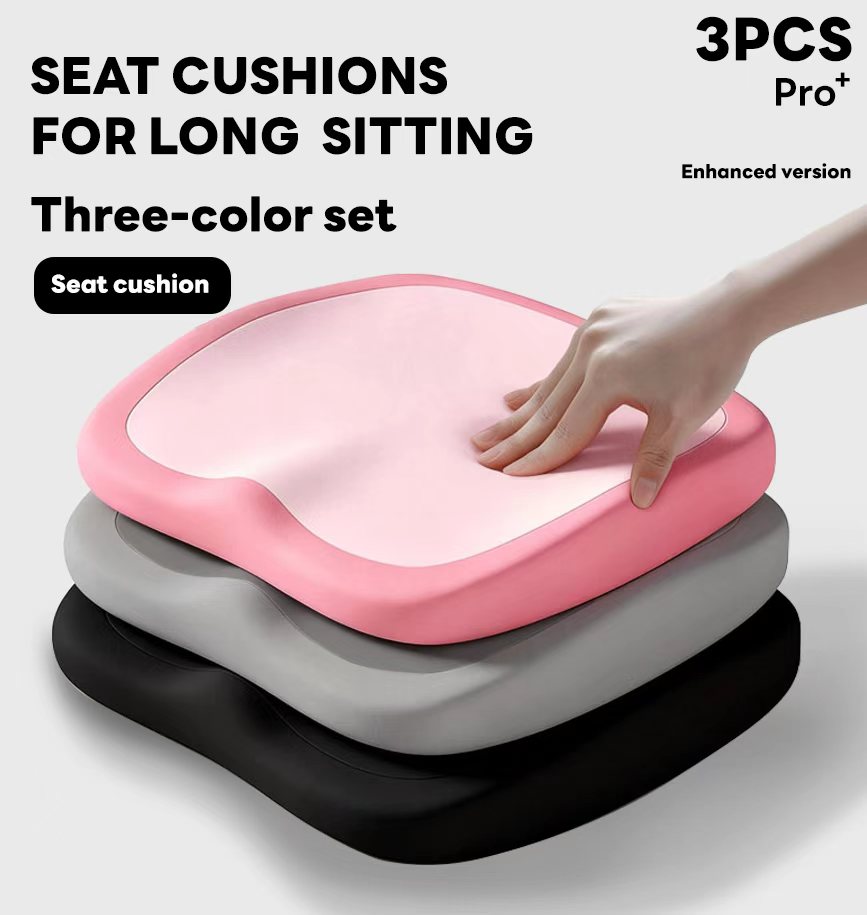 [MiGuMiGu] Memory foam cushion square office long-term sitting without fatigue waist butt pad beautiful buttocks four seasons anti-shift car seat cushion [24 hours delivery]
