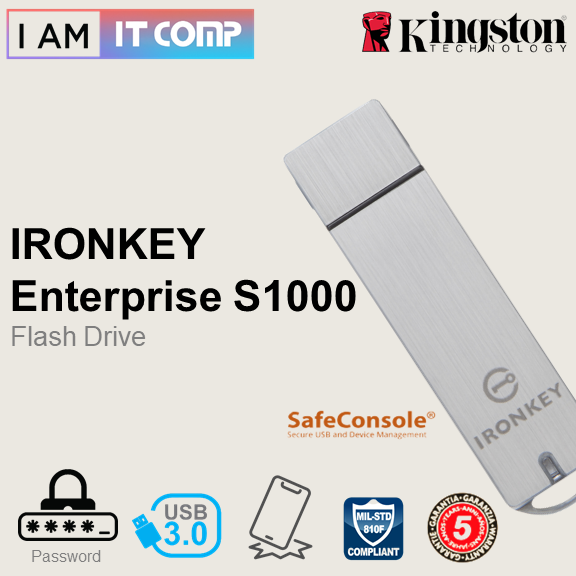 (PREORDER) Kingston IronKey S1000 Enterprise USB 3.0 Flash Drive ( 4GB