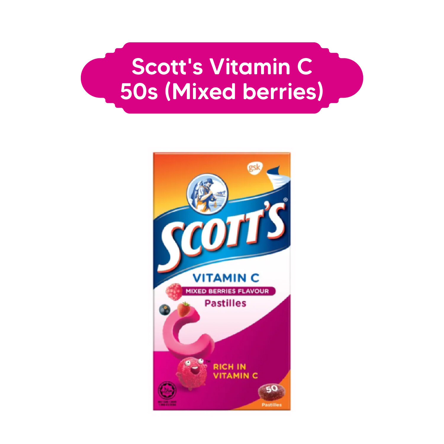 Scott’s Vitamin C 50s MIXED BERRIES New PGMall