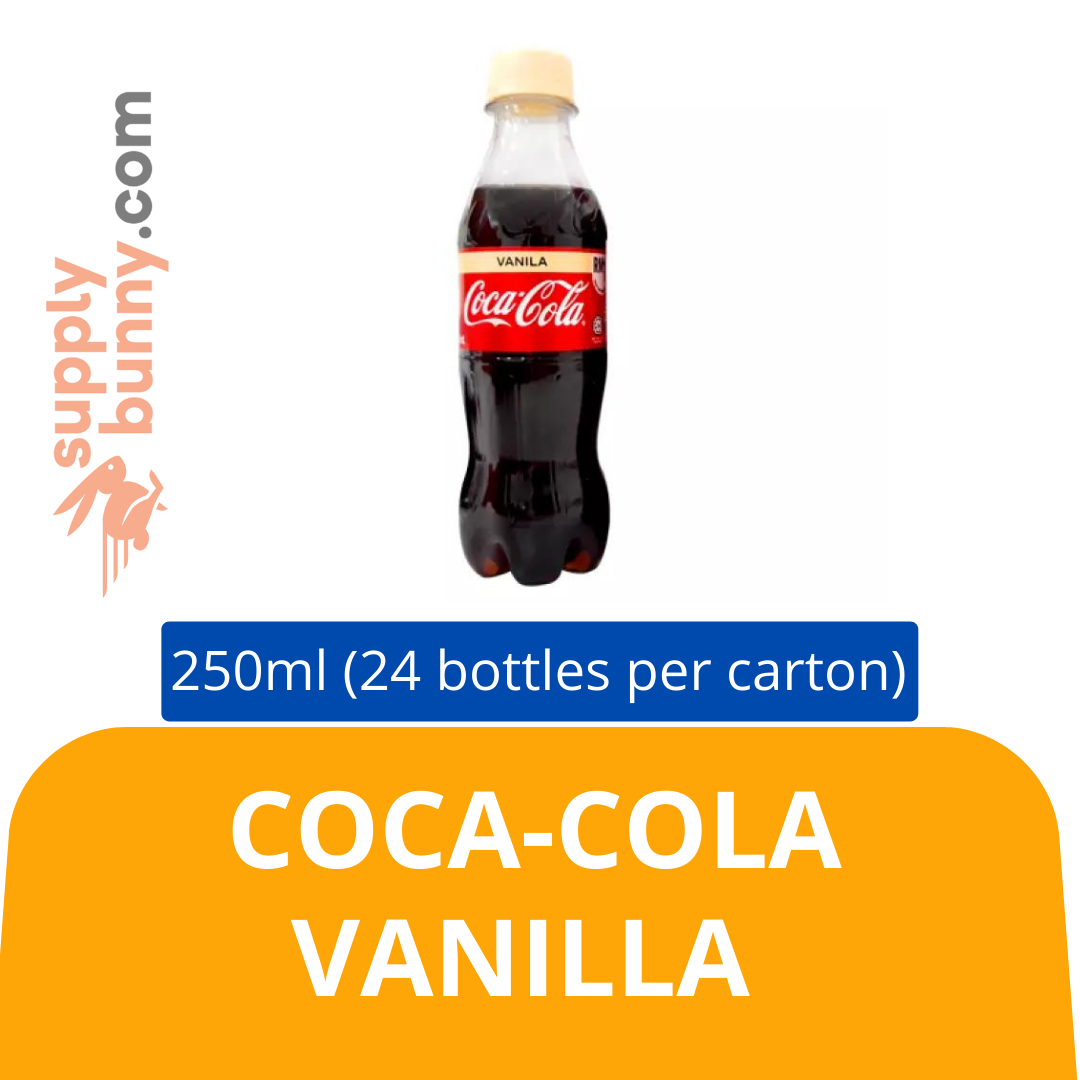 Coca-Cola Vanilla PB RM1.00 (250ml X 24 bottles) (sold per carton) 香草可乐 PJ Grocer Botol Kecil Coca-Cola Vanila