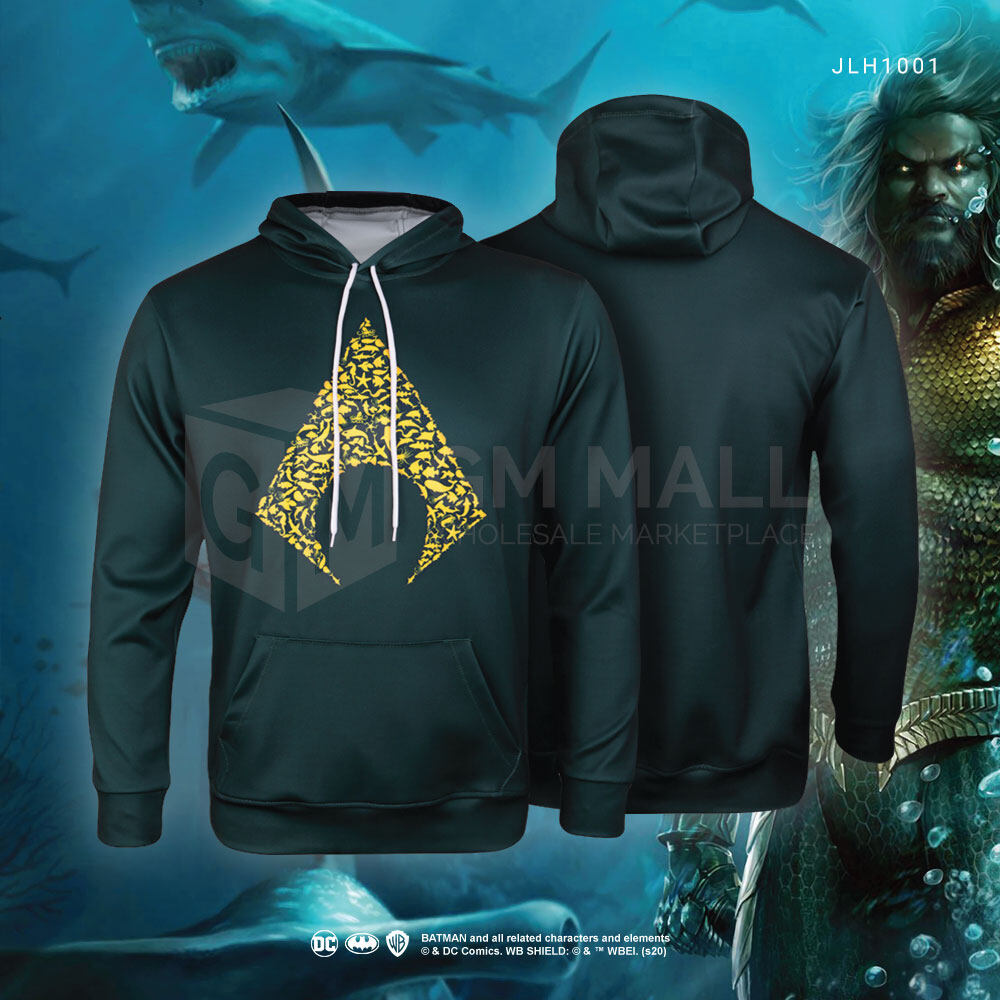 AQUAMAN DC JUSTICE LEAGUE Sweater Hoodies - UNISEX Casual Long Sleeve Jacket Sports Gym Jogging Running Training Hooded Tops [JLH1001]