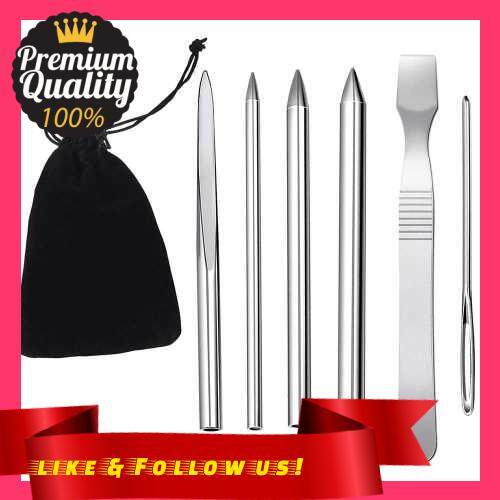 People's Choice Stainless Steel Umbrella Rope Stiching Set 6PCS Knitting Stitching Set Bracelets Braid DIY Tool (Silver)