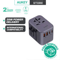 Aukey Travel Mate 35W 65W 100W Universal Adapter with USB Ports Travel Charger