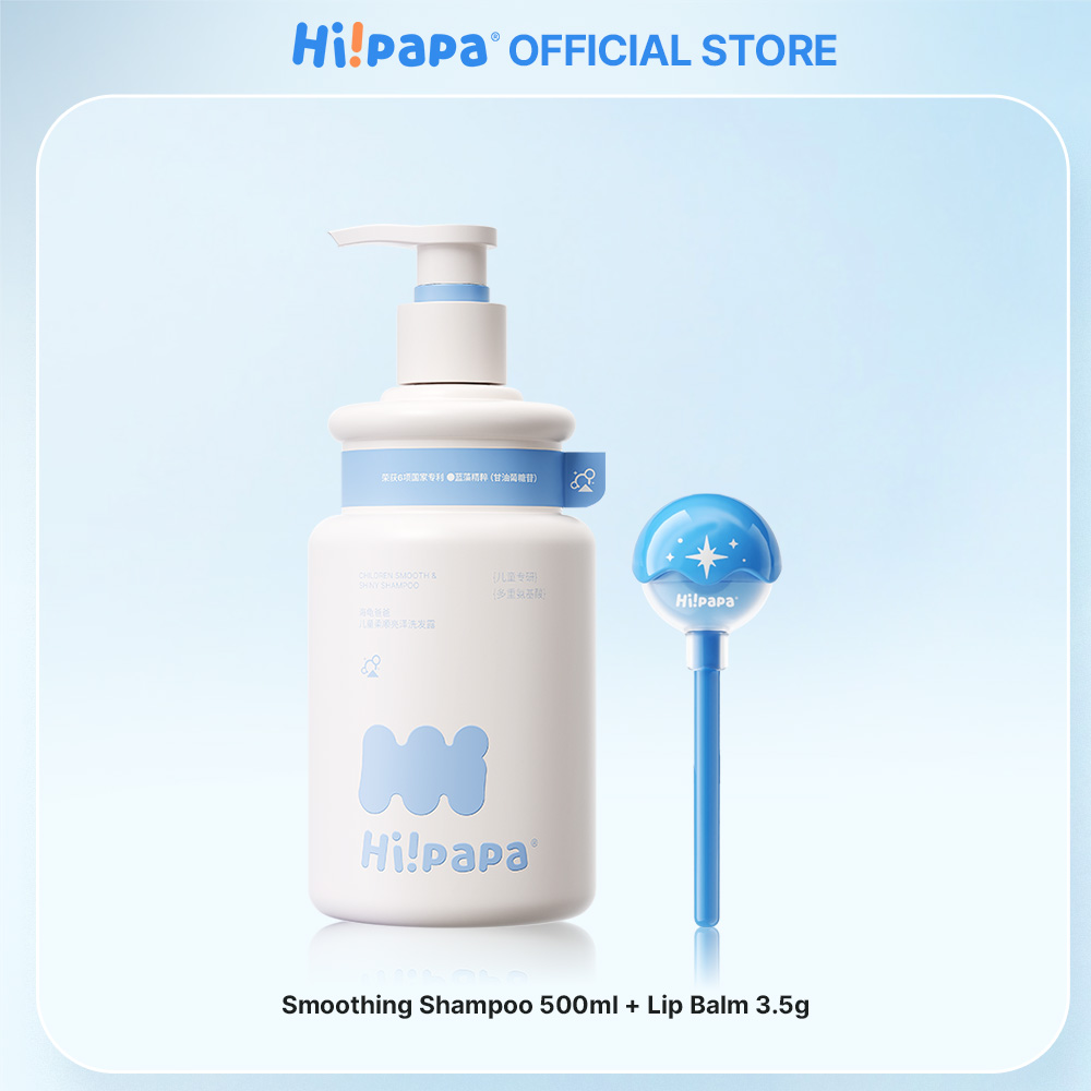 Hi!papa Kids Shampoo Amino Acid Tear-Free Gentle Soothes Itch for Girls/Boys (500ml)