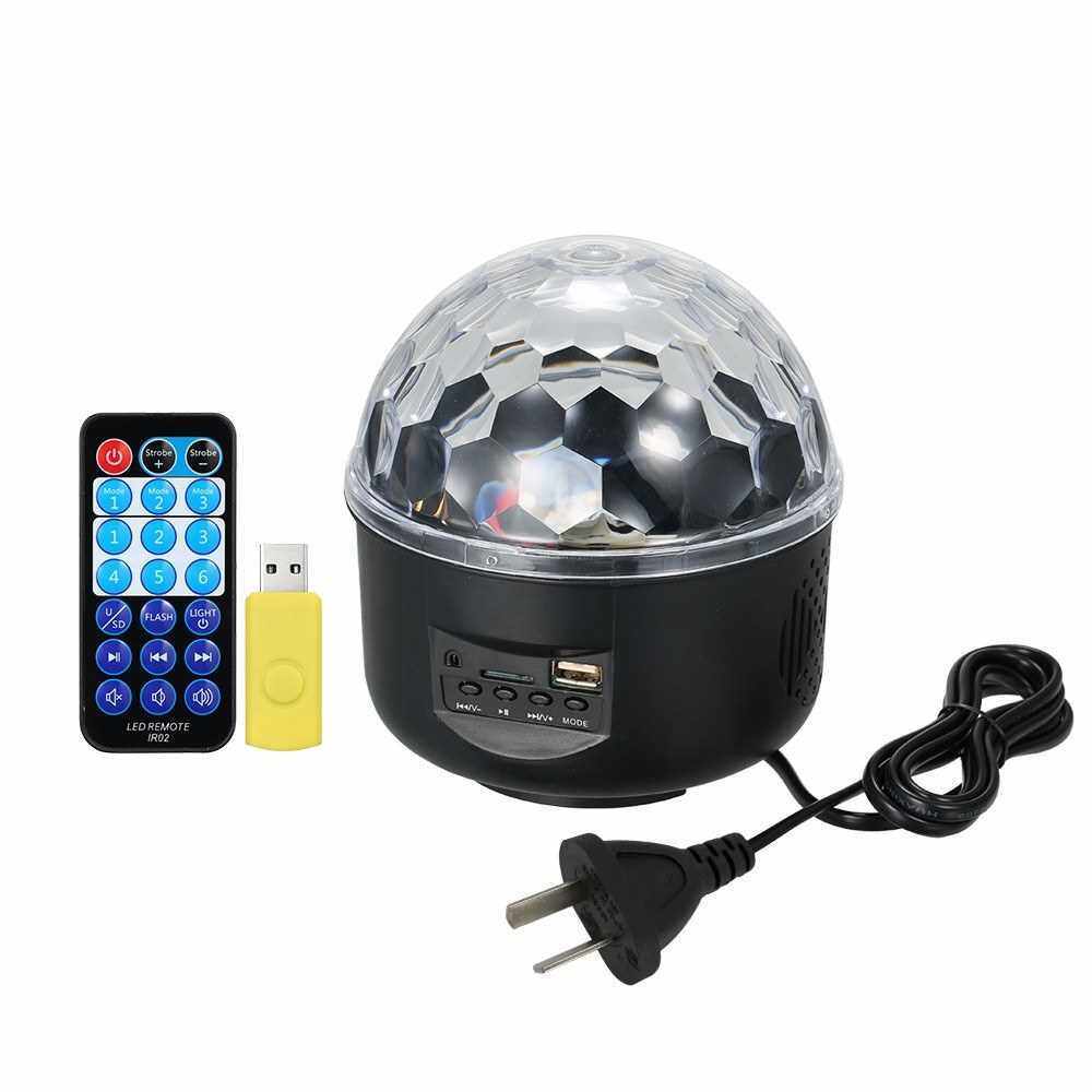 6 Colors DJ Disco Ball with 6 Patterns Lumiere 10W Crystal Magic Rotating Ball Sound Activated Projector RGB Stage Lighting Effect Lamp Christmas KTV Music Party Lights (Au)