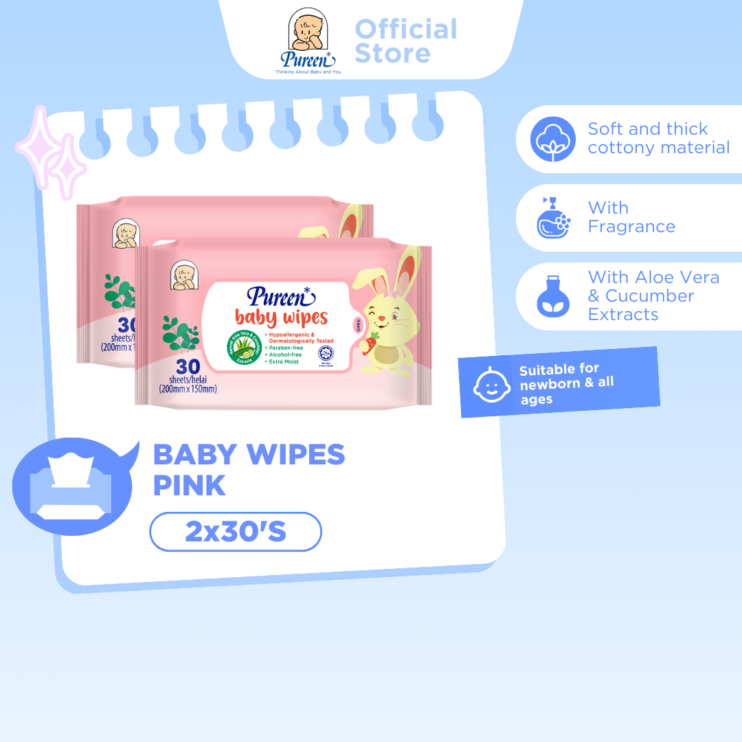 Pureen Baby Wipes (2 x 30S)
